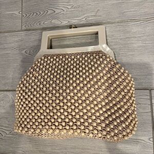Vintage Jordan Marsh of Florida 1960s Crochet Beaded Bag